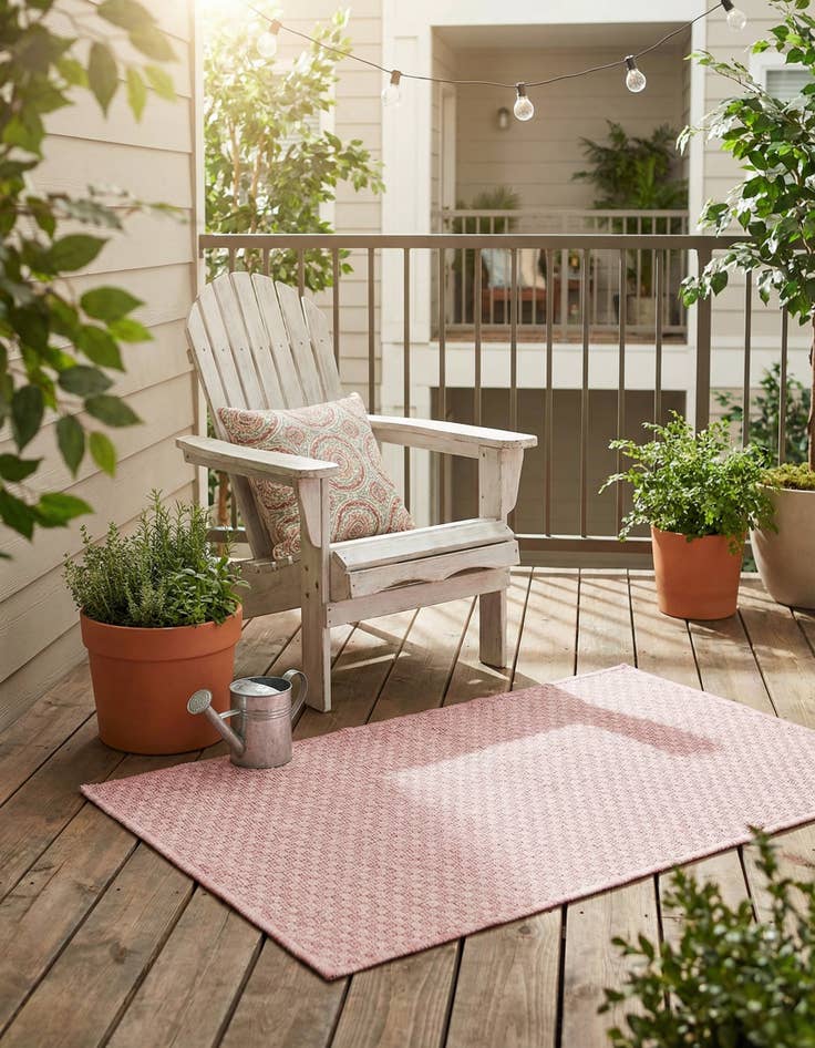 Detail image of 2' x 3' Easy-Clean Solid Indoor / Outdoor Rug