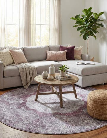 7' 10 x 7' 10 Washable Yara Round Rug