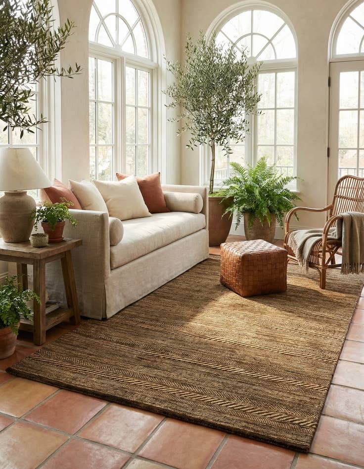 Detail image of 4' 7 x 6' 6 Juma Wool Rug