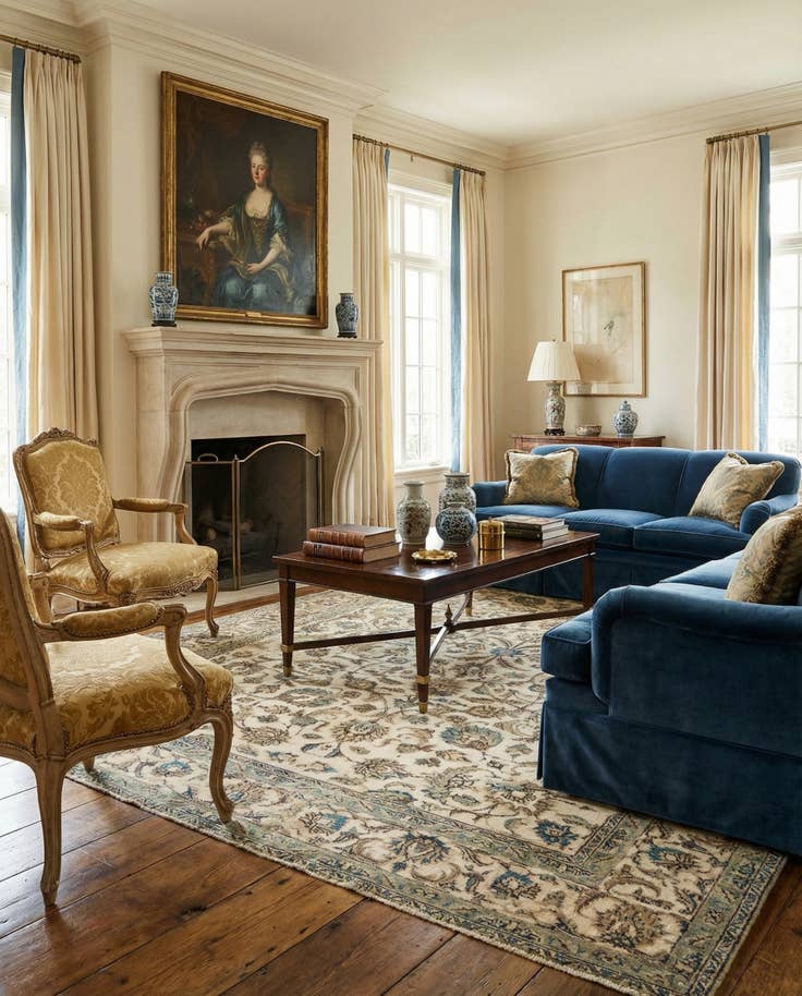 Detail image of 7' 10 x 10' 11 Hand Knotted Vintage Royal Persian Wool Rug