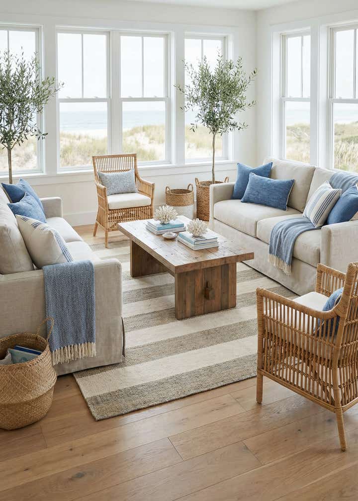6' 1 x 9' Hand Woven Jill Zarin Hamptons Rug