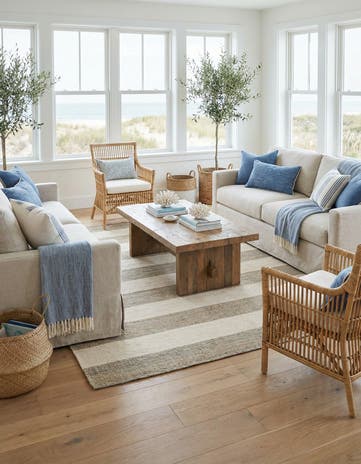6' 1 x 9' Hand Woven Jill Zarin Hamptons Rug