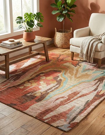 Chenille Jute Square Rug