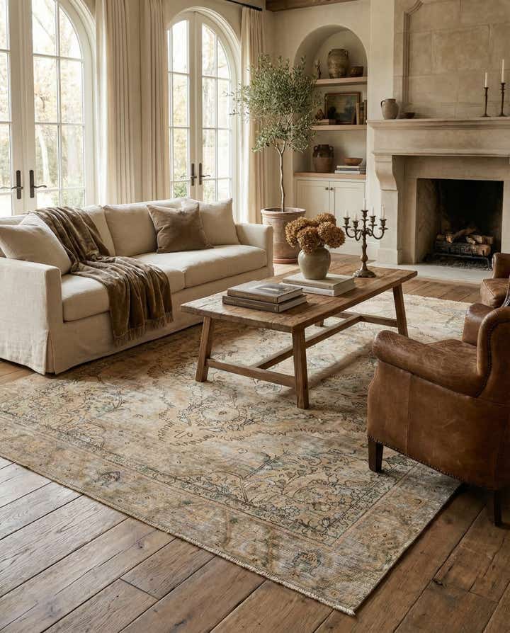 6' x 9' 1 Hand Knotted Ultra Vintage Persian Wool Rug