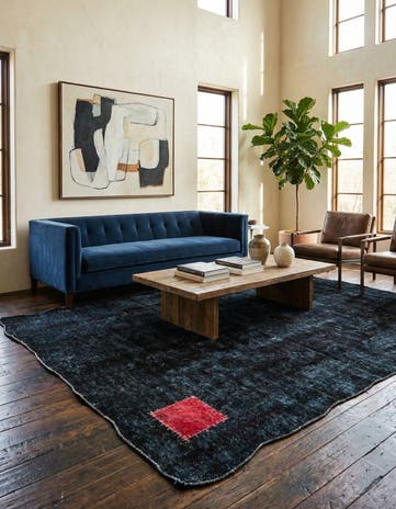 5' 9 x 9' Hand Knotted Ultra Vintage Persian Wool Rug