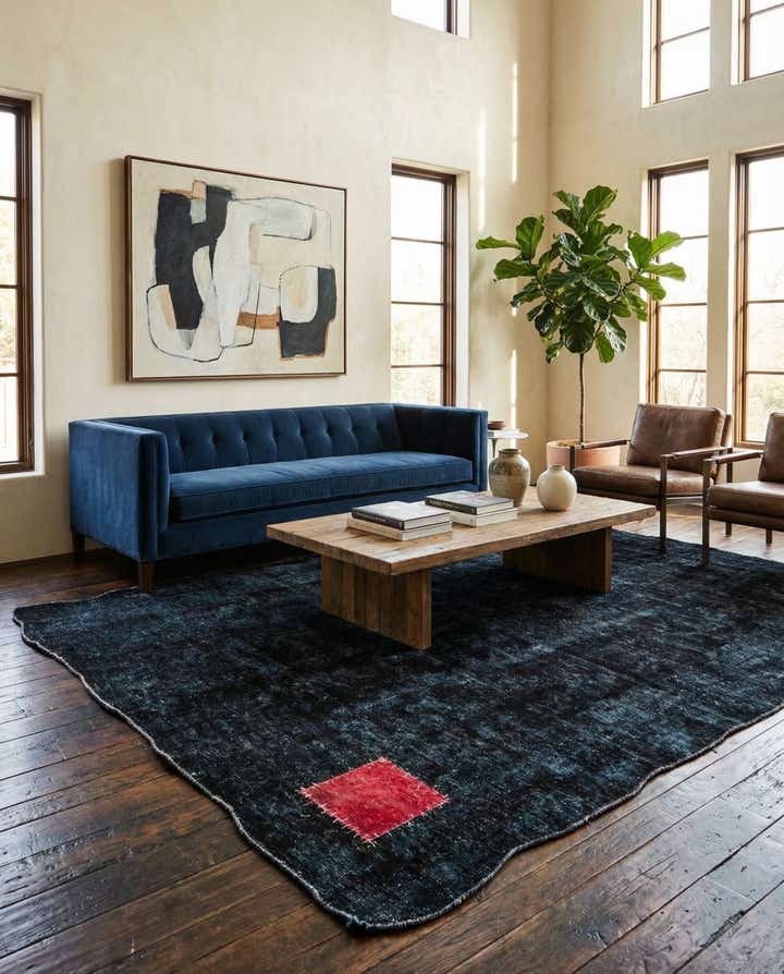 5' 9 x 9' Hand Knotted Ultra Vintage Persian Wool Rug