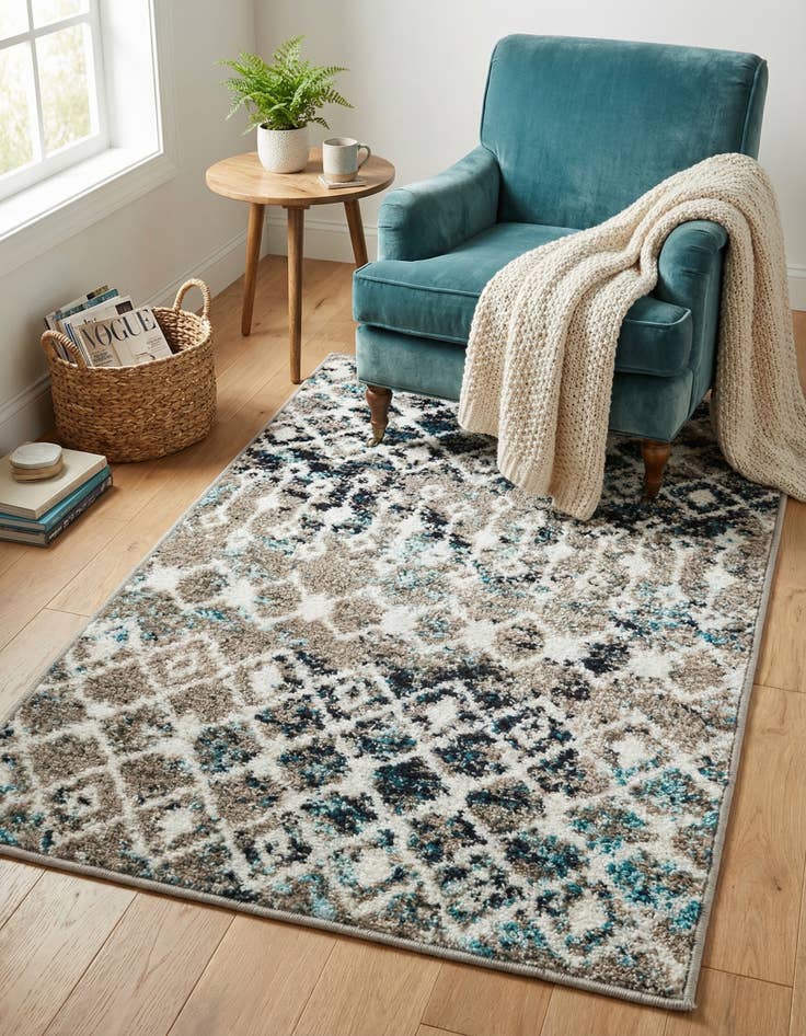 Detail image of  2' x 3' Moroccan Trellis Rug