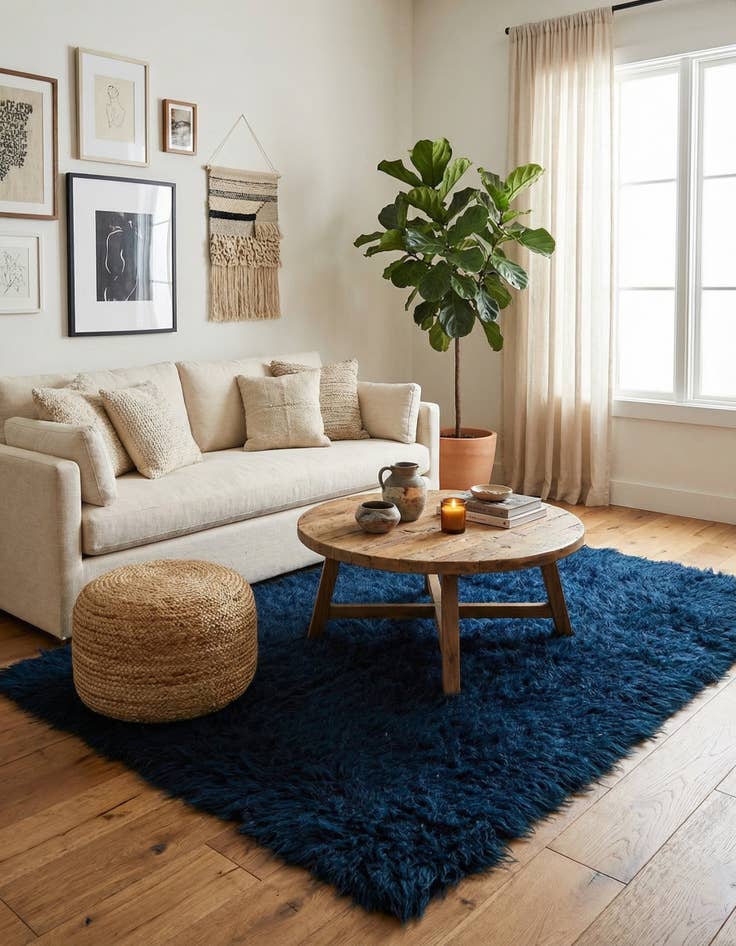 Detail image of 4' 10 x 6' 10  Hand Knotted Moroccan Wool Rug