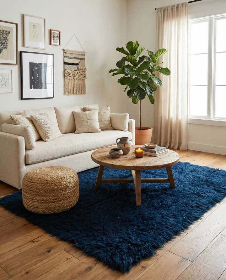 4' 10 x 6' 10 Hand Knotted Moroccan Wool Rug
