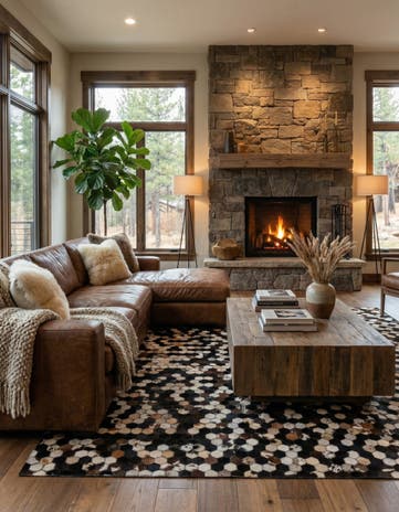 5' 1 x 7' 11 Cowhide - Patchwork Rug
