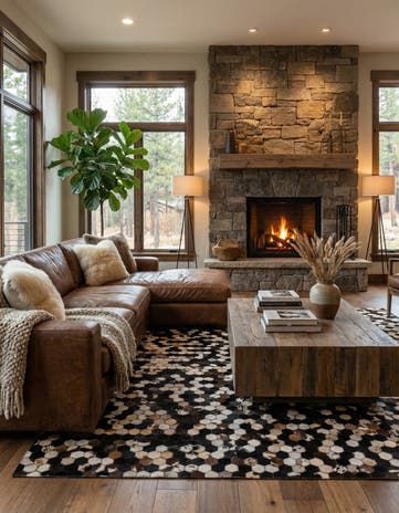 5' 1 x 7' 11 Cowhide - Patchwork Rug
