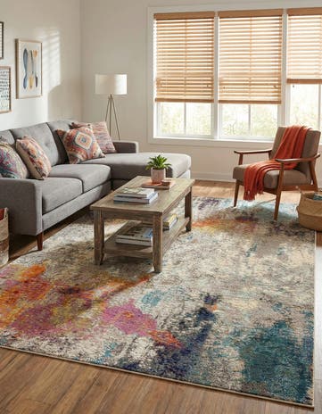 9' x 12' 2 Washable Spectrum Rug
