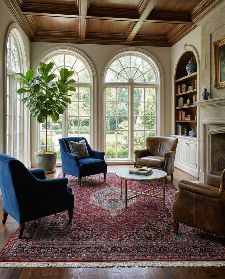 6' 4 x 9' 9 Hand Knotted Bidjar Wool Rug