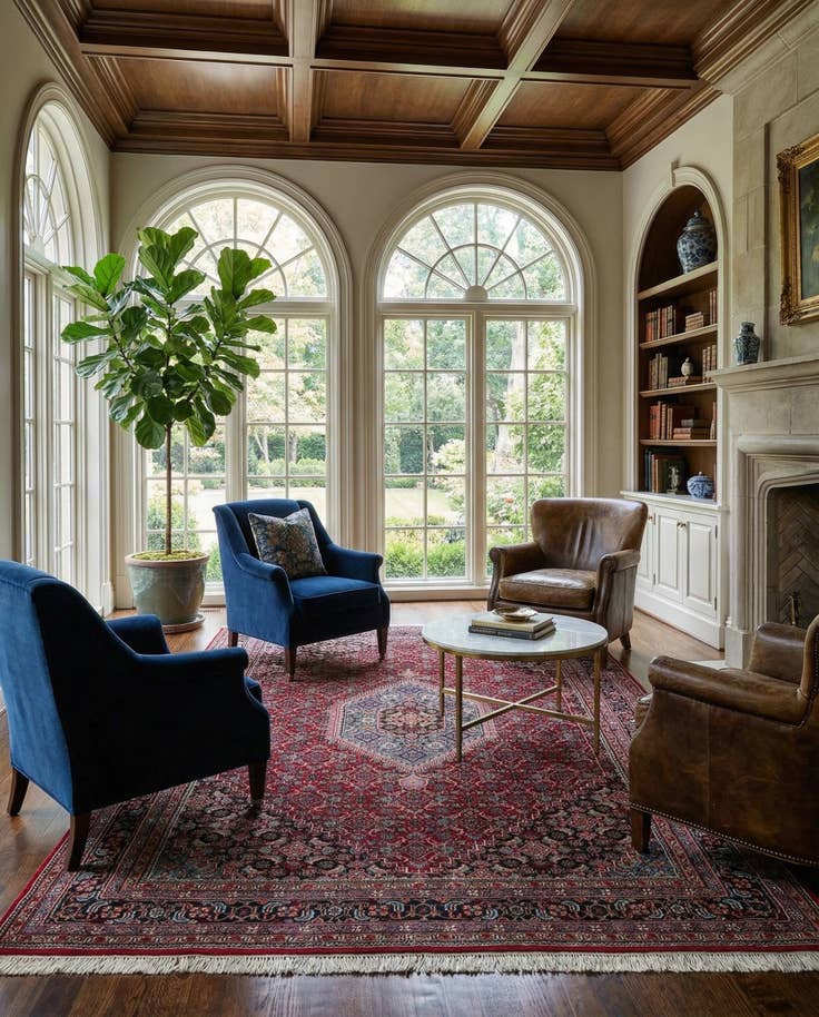 Detail image of 6' 4 x 9' 9 Hand Knotted Bidjar Wool Rug