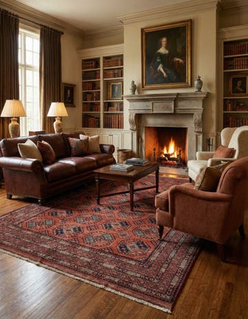 8' 5 x 11' 5 Ersari Afghan Wool Rug