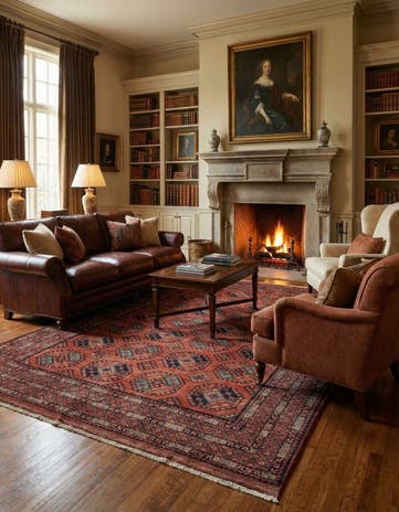 8' 5 x 11' 5 Ersari Afghan Wool Rug