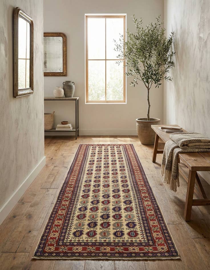 Detail image of 2' 10 x 10' 3  Hand Knotted Kazak Runner Rug