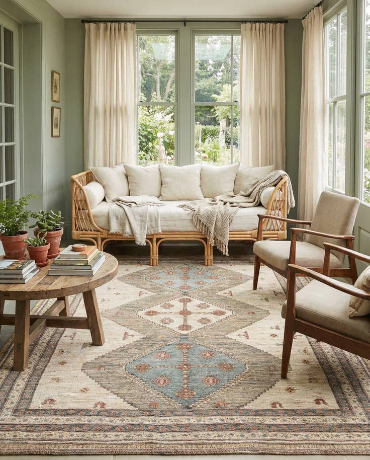 Detail image of 9' x 12' Chenille Jute Rug