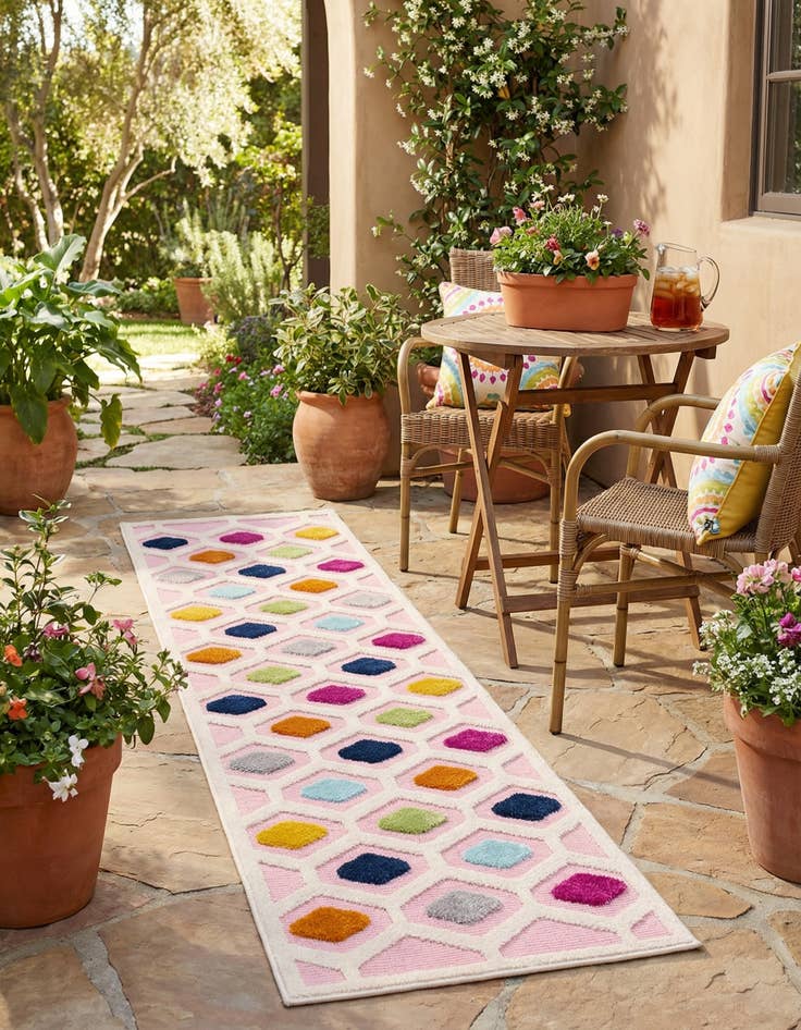Detail image of 2' x 10' Easy-Clean Aruba Indoor / Outdoor Runner Rug