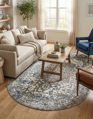 Gray Arlington Oval Rug