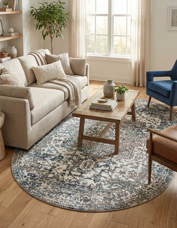Gray Arlington Oval Rug
