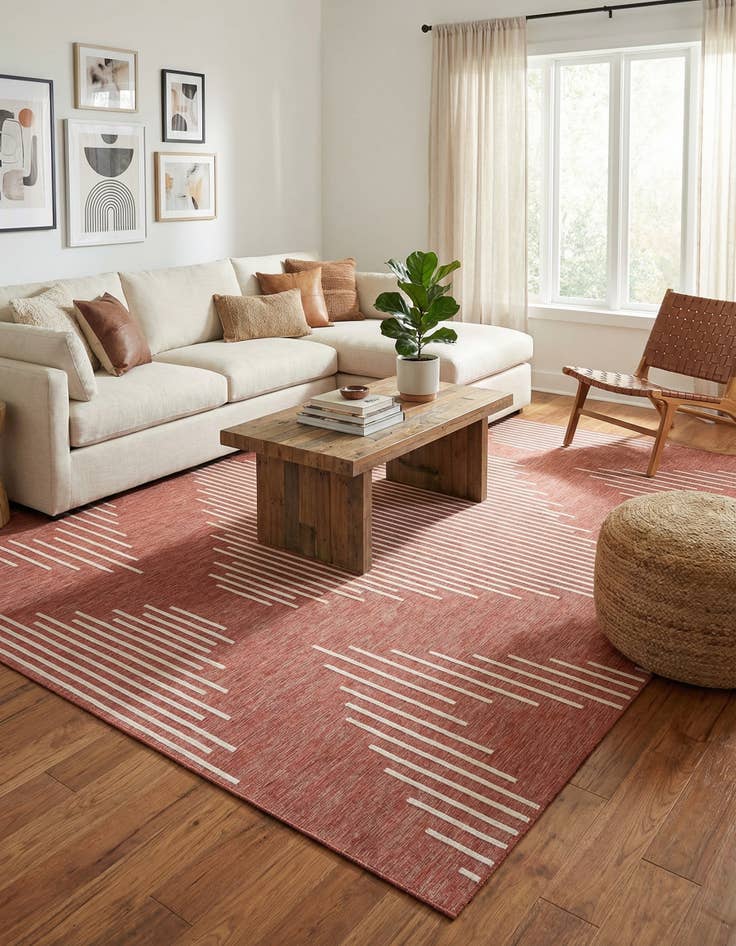 Detail image of 10' x 13' Easy-Clean Modern Indoor / Outdoor Rug