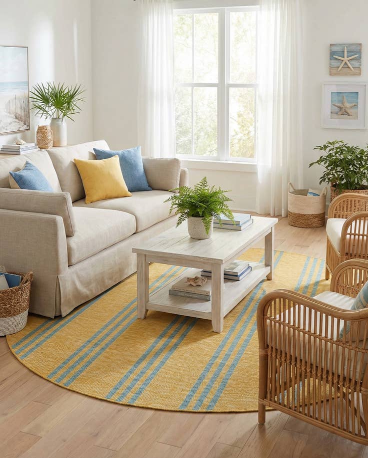 Detail image of 6' 7 x 6' 7 Easy-Clean Jill Zarin Anguilla Indoor / Outdoor Round Rug