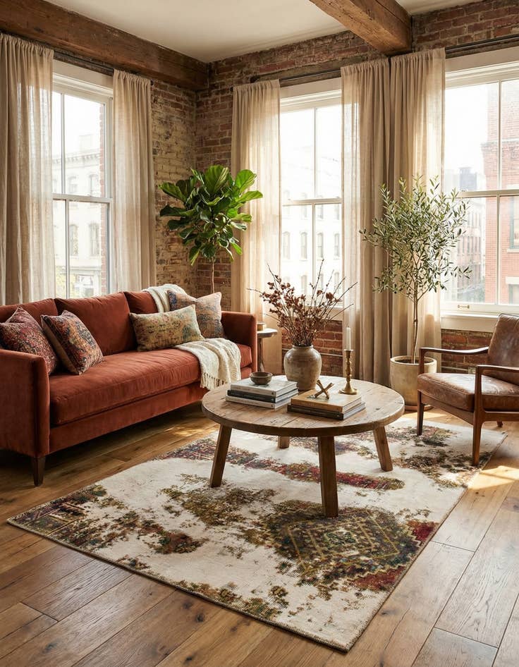 Detail image of  4' x 6' 3  Hand Knotted Ultra Vintage Persian Wool Rug