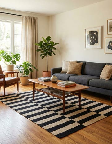 3' 4 x 5' Hand Woven Kilim Modern Wool Rug