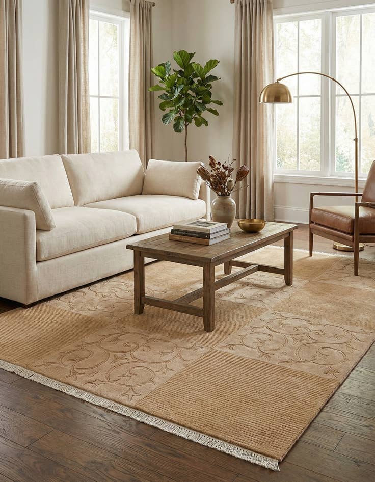 Detail image of  4' 11 x 6' 7  Hand Knotted Darya Wool Rug