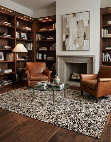 5' 1 x 8' Cowhide Leather Rug