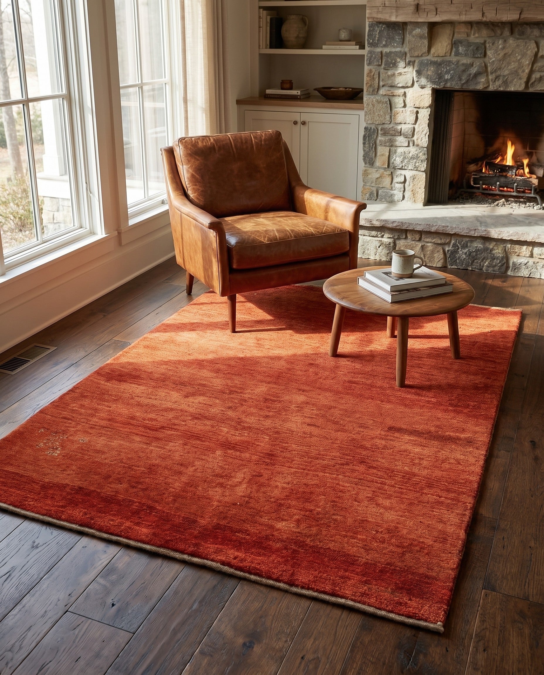 5' 1 x 6' 2 Hand Knotted Gabbeh Shouli Persian Wool Rug
