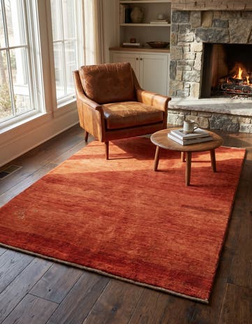 5' 1 x 6' 2 Hand Knotted Gabbeh Shouli Persian Wool Rug