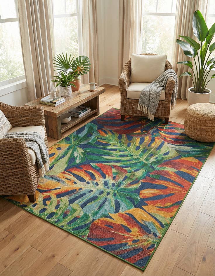 Detail image of 9' x 12'  Washable Baja Indoor / Outdoor Rug