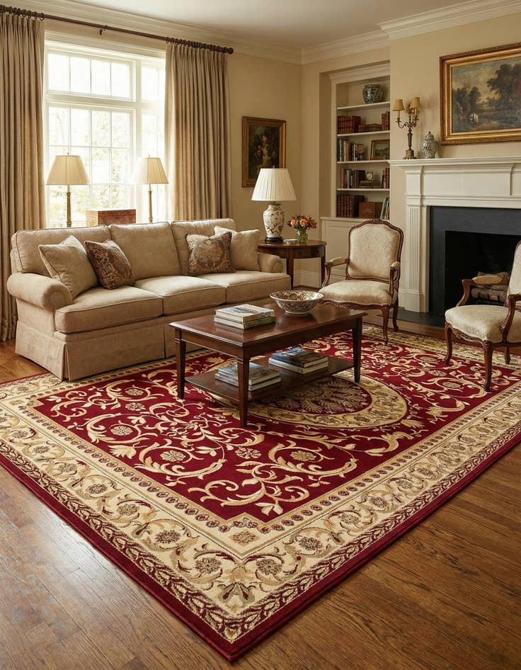 Detail image of 10' 6 x 16' 5 Classic Aubusson Rug