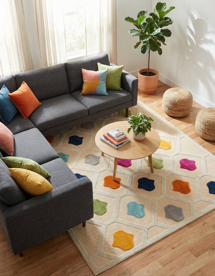 Detail image of 7' 10 x 7' 10  Washable Aruba Indoor / Outdoor Square Rug