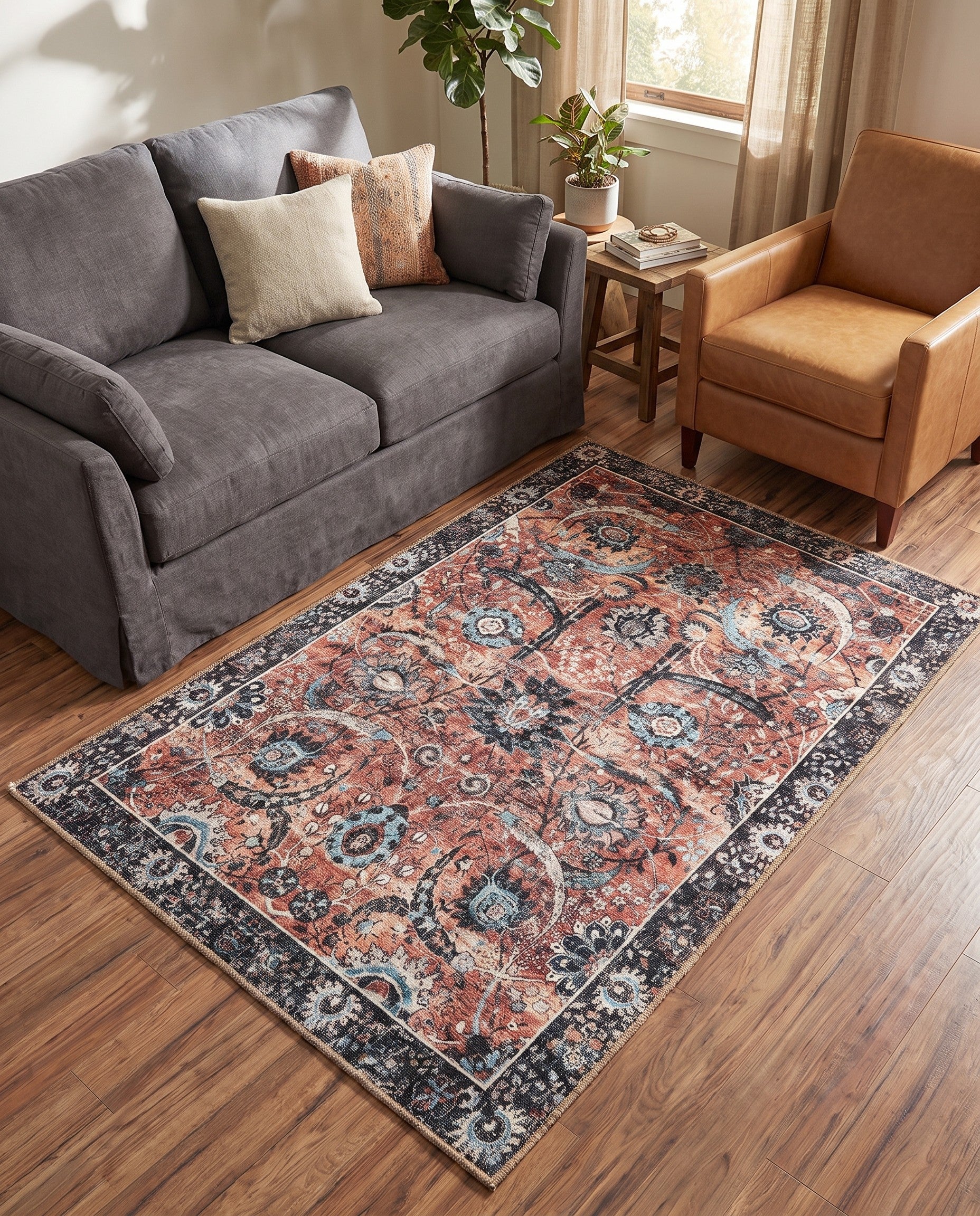 3' 6 x 5' 6 Washable Timeless Rug