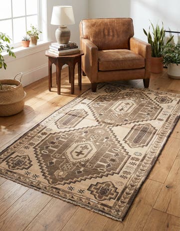 3' 4 x 6' Hand Knotted Ultra Vintage Persian Wool Rug