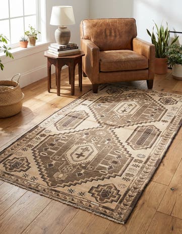 3' 4 x 6' Hand Knotted Ultra Vintage Persian Wool Rug