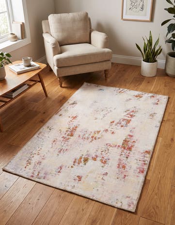 3' 5 x 5' 5 Hand Knotted Ultra Vintage Persian Wool Rug