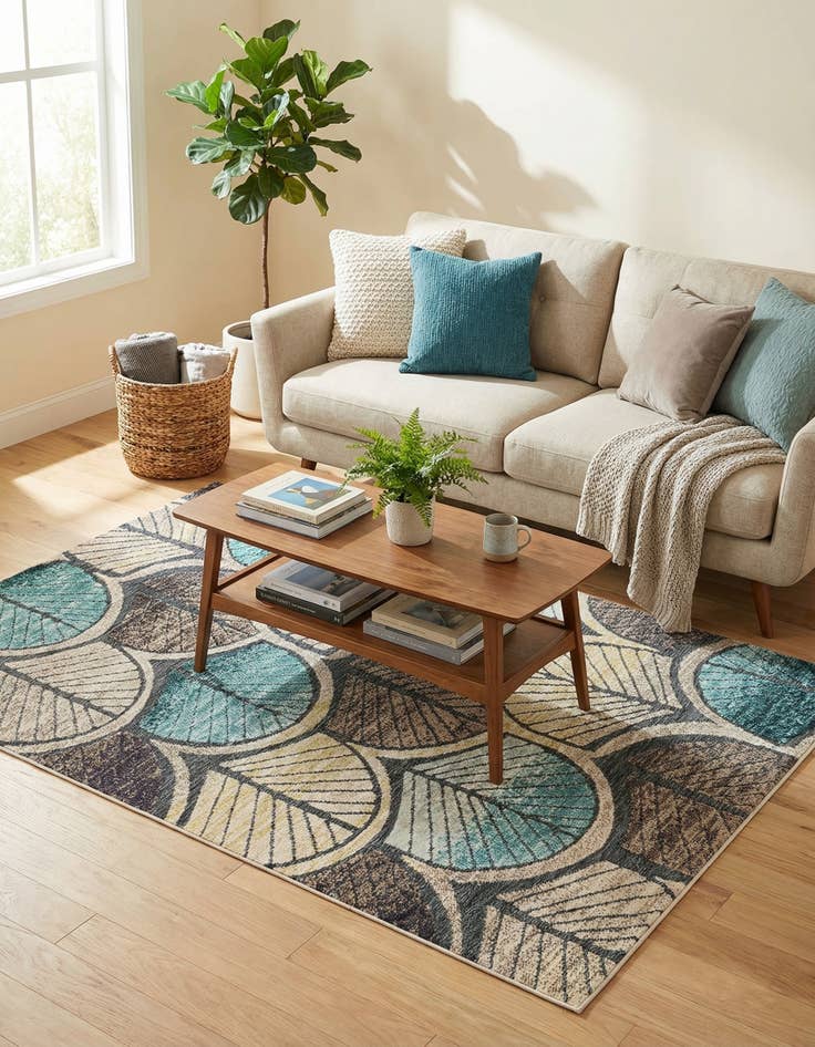 Detail image of  5' 3 x 8'  Washable Casablanca Indoor / Outdoor Rug