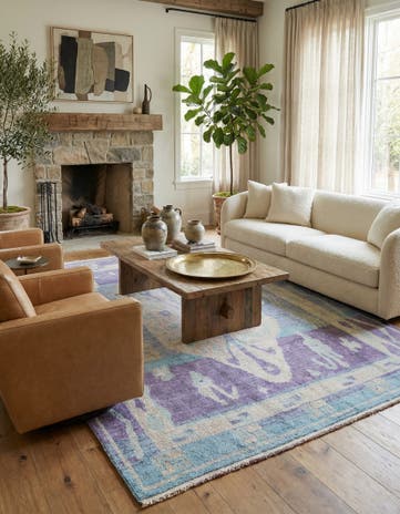 7' 7 x 10' 3 Hand Knotted Moroccan Wool Rug