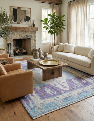 7' 7 x 10' 3 Hand Knotted Moroccan Wool Rug