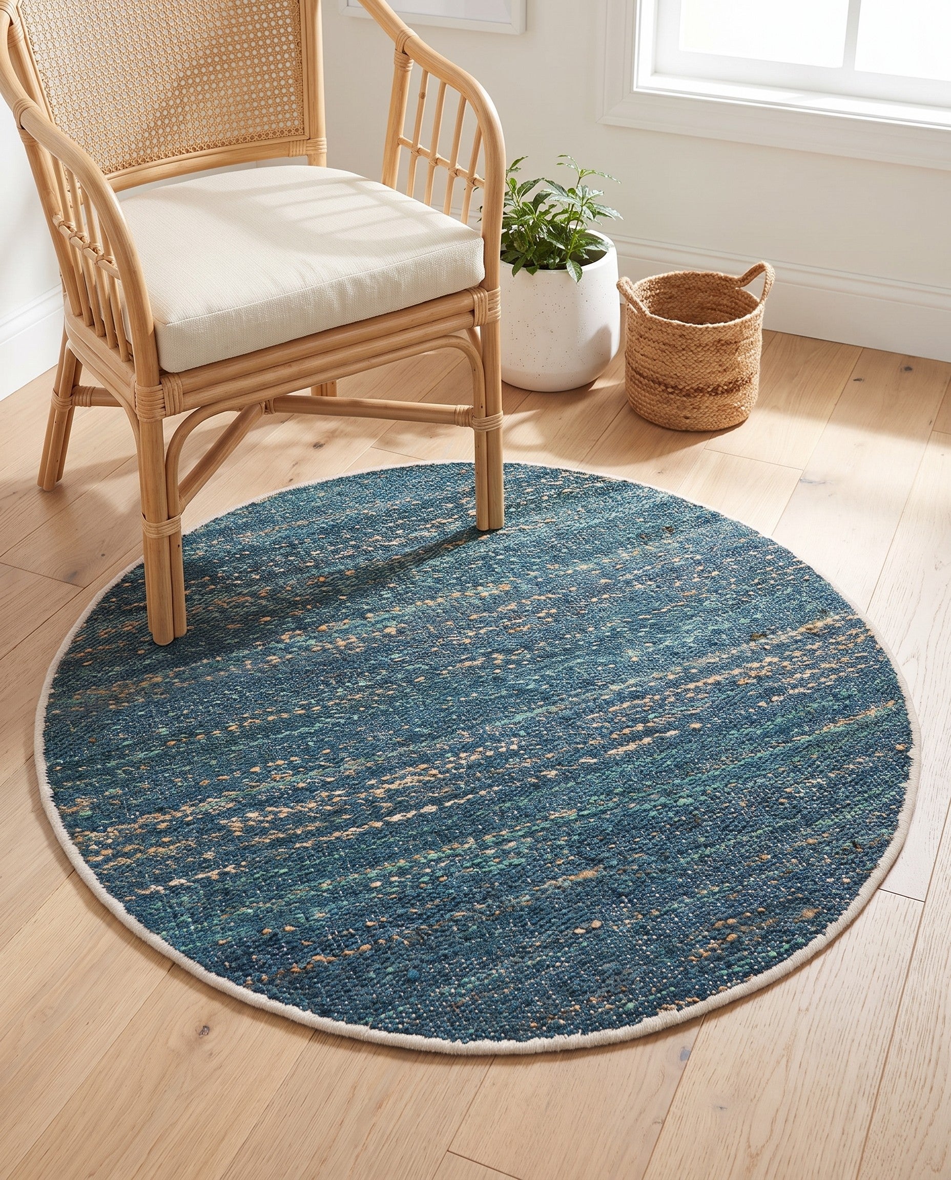 3' 1 x 3' 1 Hand Woven Palm Beach Jute Round Rug