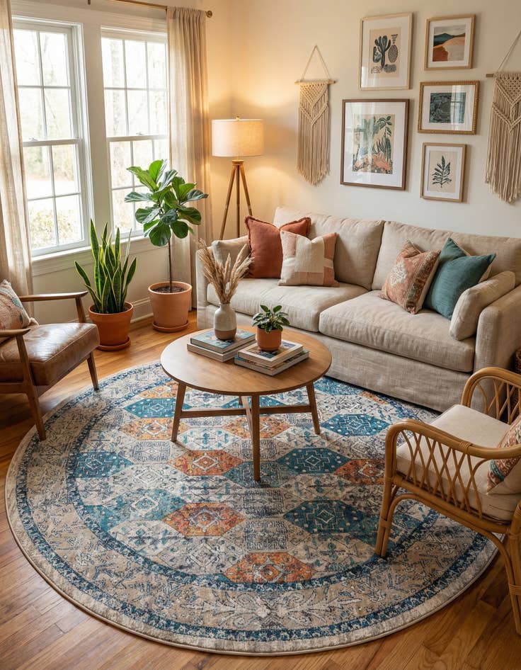 Detail image of 7' 10 x 7' 10 Lola Round Rug