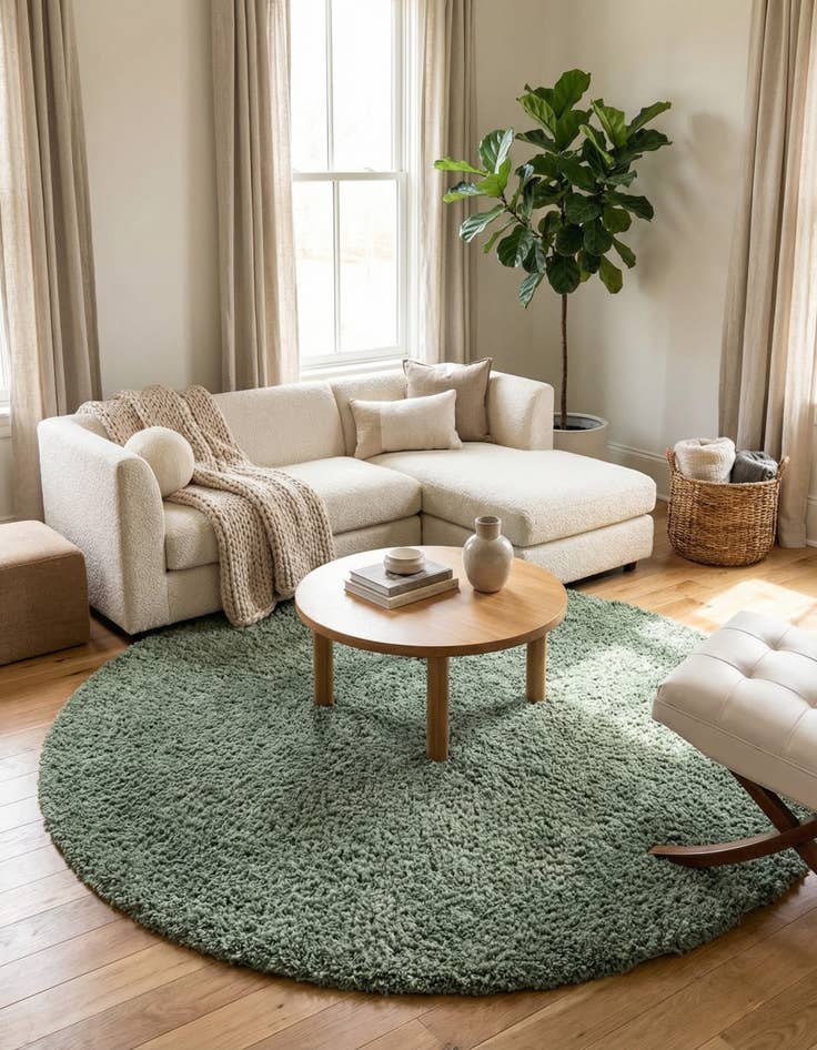 Detail image of 10' x 10' Zermatt Shag Round Rug