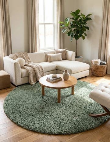 10' x 10' Zermatt Shag Round Rug