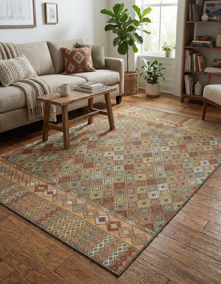 Detail image of  6' x 9'  Washable Baja Indoor / Outdoor Rug