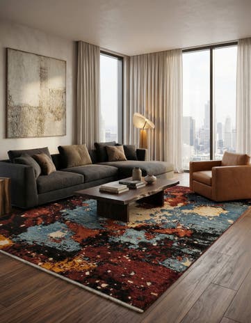 6' 10 x 9' 8 Rubin Wool Rug