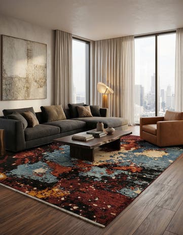 6' 10 x 9' 8 Rubin Wool Rug
